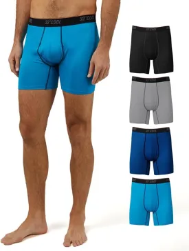 32 Degrees Men??s 4 Pack Cool Active Boxer Brief | Anti-Odor | Quick Drying | 4-Way Stretch