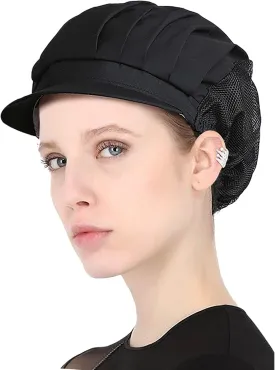 4 or 8 Pack Chef Hat Kitchen Cooking Chef Cap Adjustable Food Service Hair Nets Reusable Washable Mesh Bouffant Beanie
