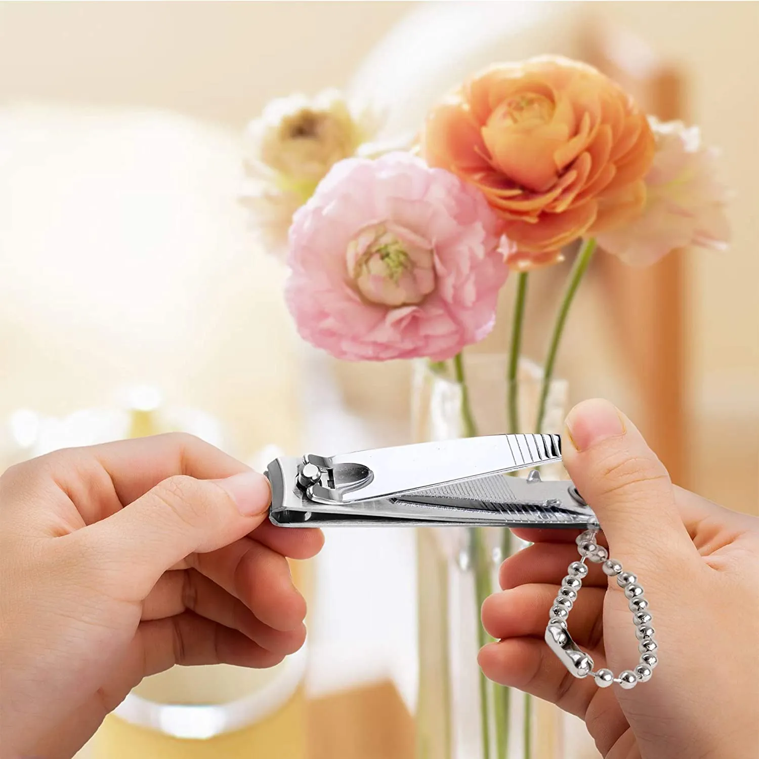 (6 Pack) Nail Clippers Set Stainless Steel Fingernail Clippers, Toenail Clippers, Sharpest Nail Cutter Heavy Duty Curved Edge For Adults Men Women with Swing Out Nail Cleaner/File for Salon Home Use