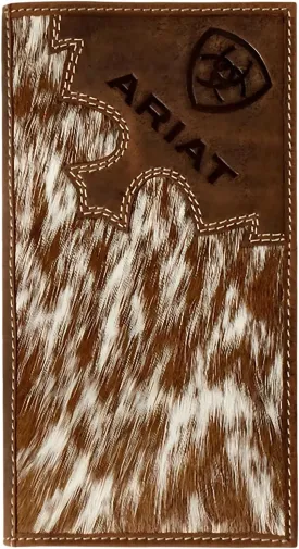 ARIAT Brindle Calf Hair Rodeo Wallet, Brown