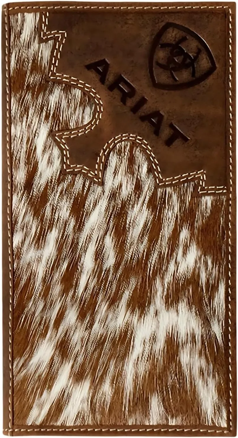 ARIAT Brindle Calf Hair Rodeo Wallet, Brown