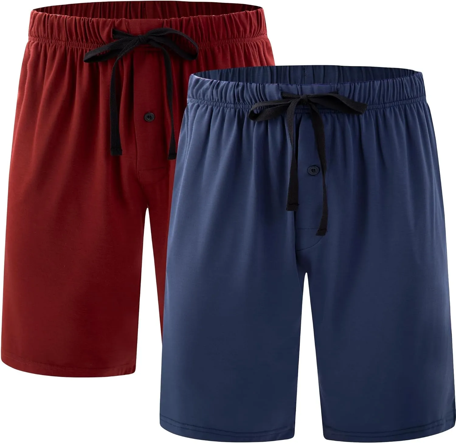 BAMBOO COOL Men??s Pajama Shorts Soft Sleep Shorts Comfy Lounge Pajama Bottoms with Pockets