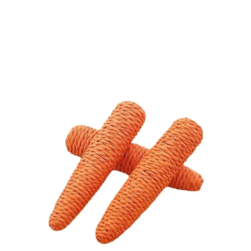 Cat Toys Sound Carrot - Cuddle Cat Stick - Fun Teething Stick - Anti-Bite Cat Scratch Board - Pet Supplies