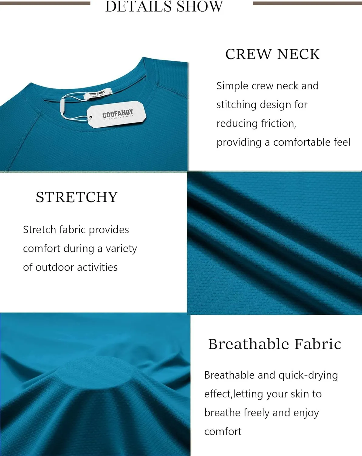 COOFANDY Mens Swim Shirt Short Sleeve UPF 50  Sun Protection Shirt Rah Guard Athletic Quick Dry T Shirts