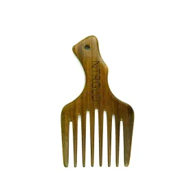 DEFECT!! - Wooden Thick Hair Pick - 5.5 inches x 3 inches || Oil Infused Wooden Comb