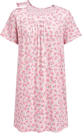 Deyeek Hospital Gowns for Women Open Back Nightgowns Post Surgery Tear Away Snap Dresses Soft Adaptive Nursing Clothing
