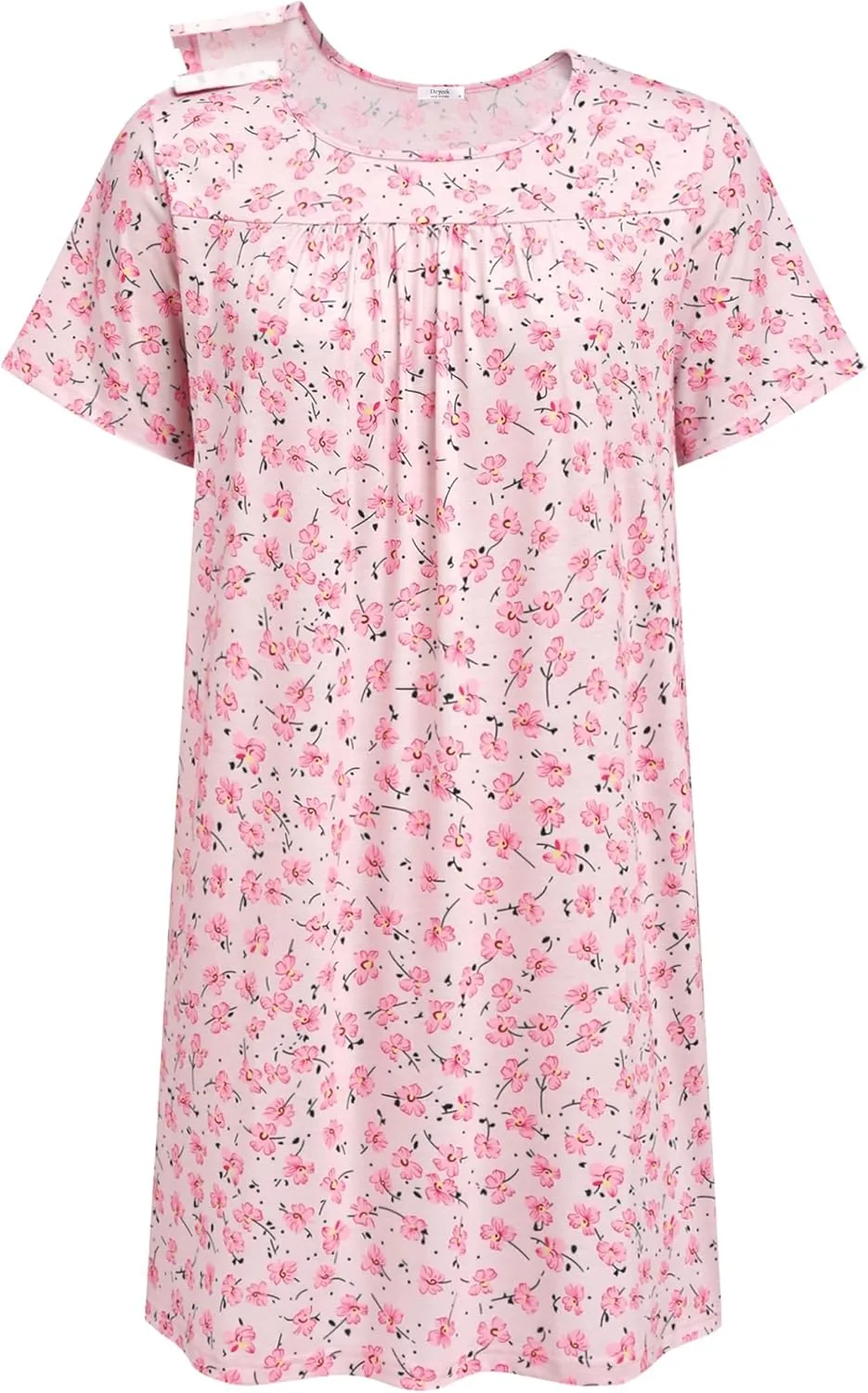 Deyeek Hospital Gowns for Women Open Back Nightgowns Post Surgery Tear Away Snap Dresses Soft Adaptive Nursing Clothing