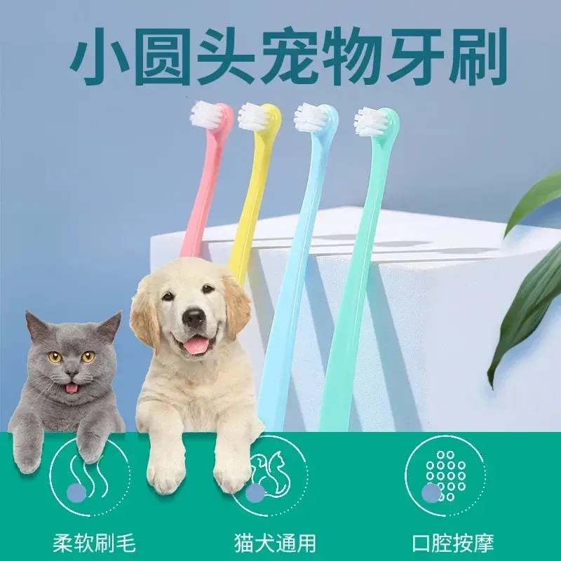 Dog Toothbrush Dog Teeth Cleaning Small Head Brush for Dogs Teeth Mouth Cleaning Tools Pet Grooming Cat Toothbrush Pet Products