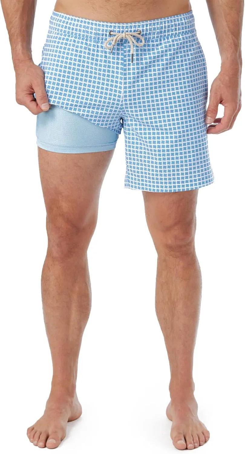 Fair Harbor The Bayberry Trunk ?C?C Men's Swim Suits with Liner, 7-inch Inseam ?C?C Anti-Chafe Classic fit Swim Trunks