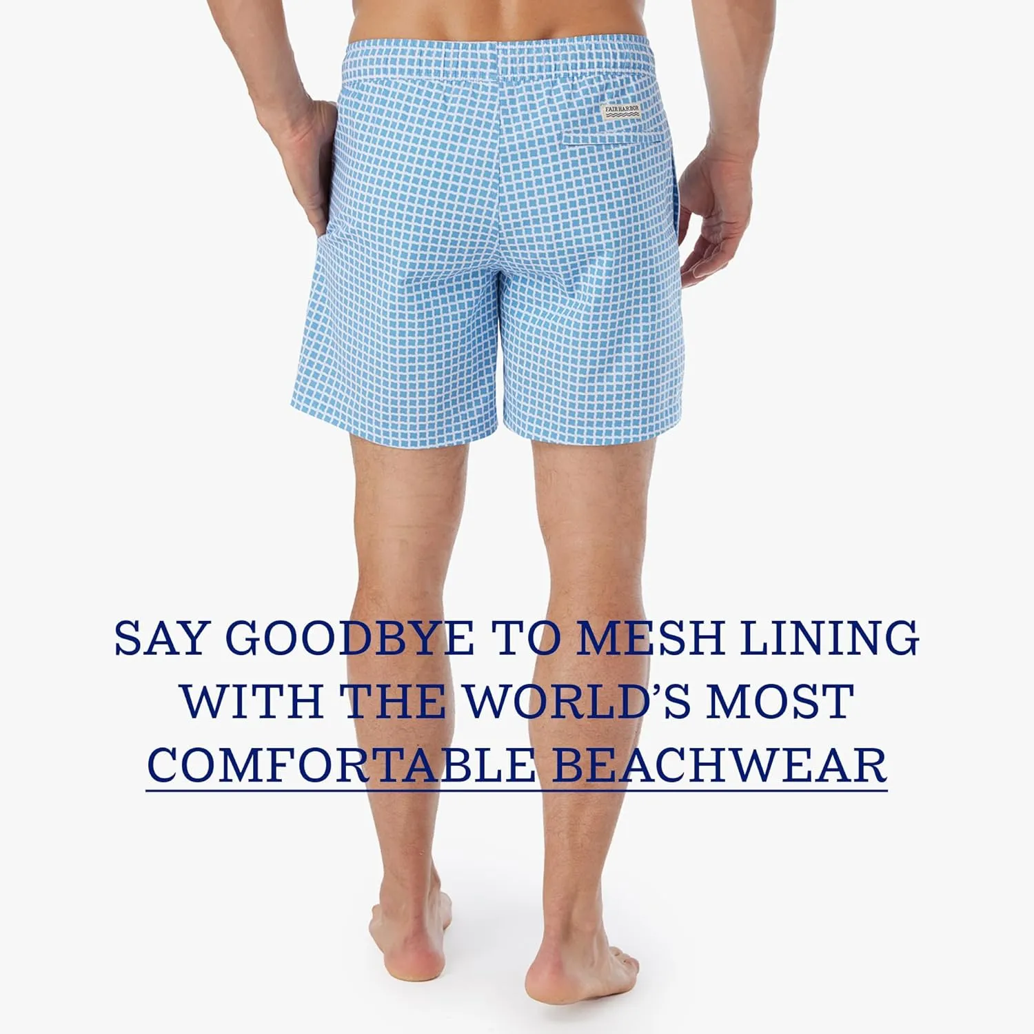 Fair Harbor The Bayberry Trunk ?C?C Men's Swim Suits with Liner, 7-inch Inseam ?C?C Anti-Chafe Classic fit Swim Trunks
