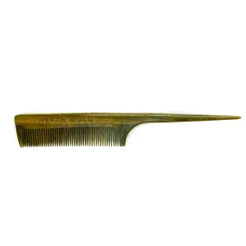 Fine-tooth Rat-tail Wooden Comb - 8 inches || Oil Infused Wooden Comb