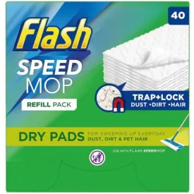 Flash Speedmop Refill Pack Dry Pads 40pk