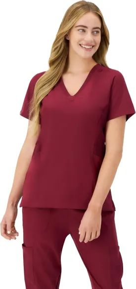 Hanes Women's Scrubs Healthcare Top, Moisture-Wicking Stretch Scrub Shirts, Ribbed Side Panels