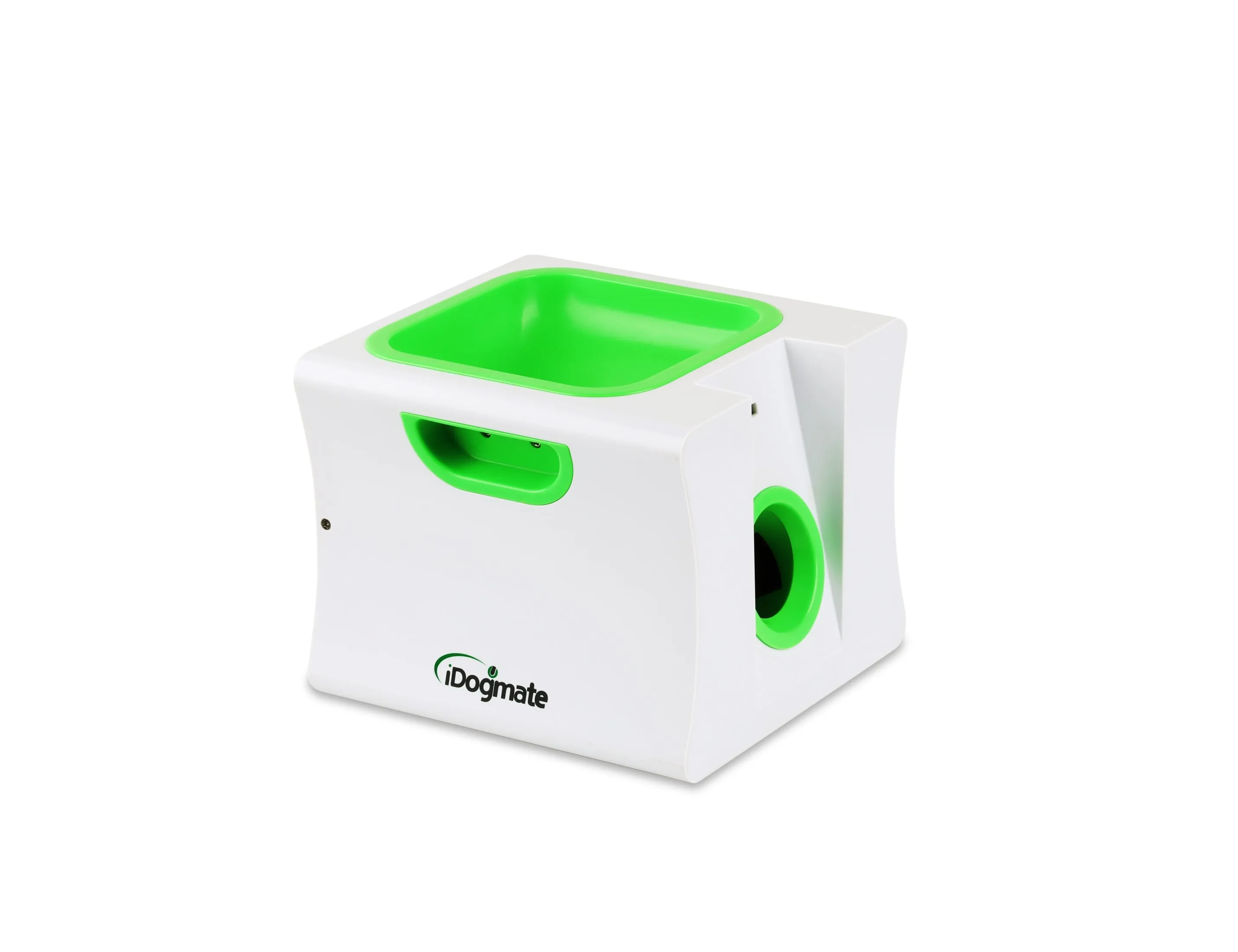 iDogmate Small Automatic Pet Dog Ball Thrower - Tennis Ball Launcher - Puppy or Small Dog Fetch - Ball Throwing Machine - Pet Dog Toy with 1.75" balls
