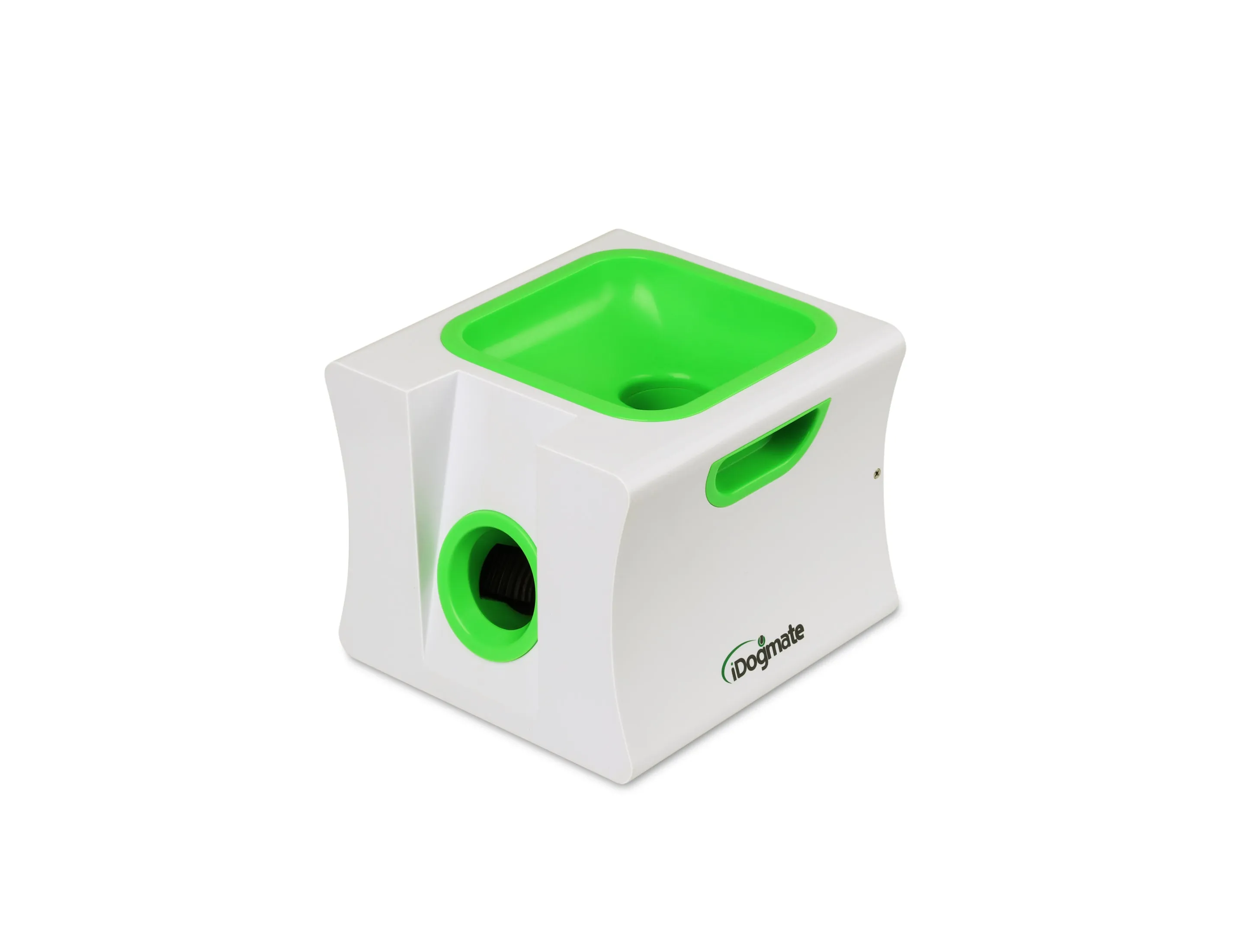 iDogmate Small Automatic Pet Dog Ball Thrower - Tennis Ball Launcher - Puppy or Small Dog Fetch - Ball Throwing Machine - Pet Dog Toy with 1.75" balls
