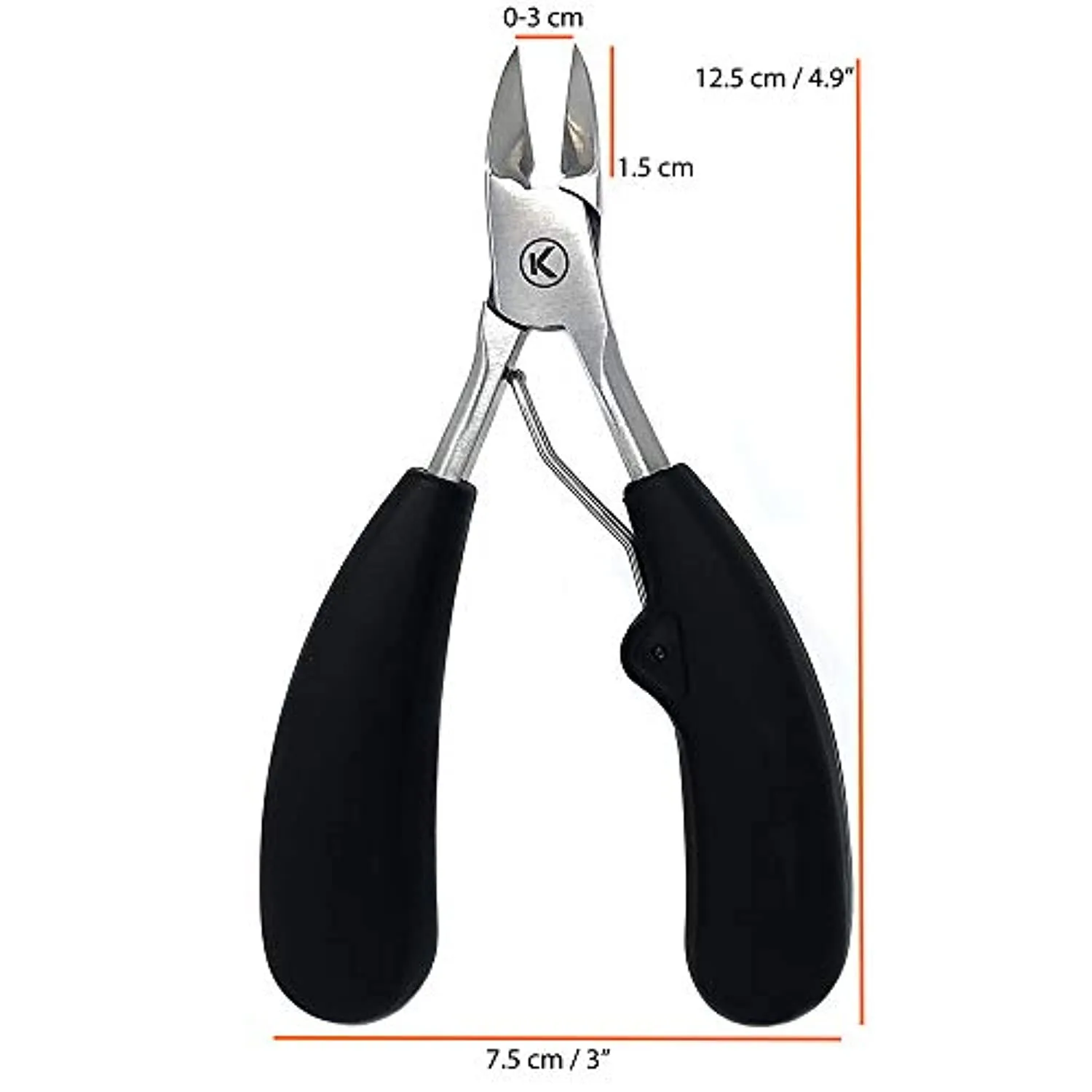 KOHM Podiatrist Toenail Clippers, Ingrown Toe Nail Clippers for Thick Nails - WHS-800 Large, Professional, Podiatrist, Heavy Duty Toenail Clippers for Seniors & Adults