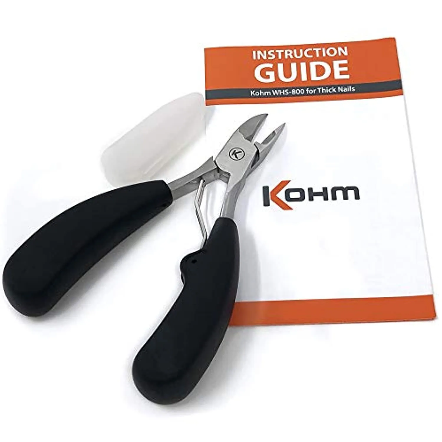 KOHM Podiatrist Toenail Clippers, Ingrown Toe Nail Clippers for Thick Nails - WHS-800 Large, Professional, Podiatrist, Heavy Duty Toenail Clippers for Seniors & Adults