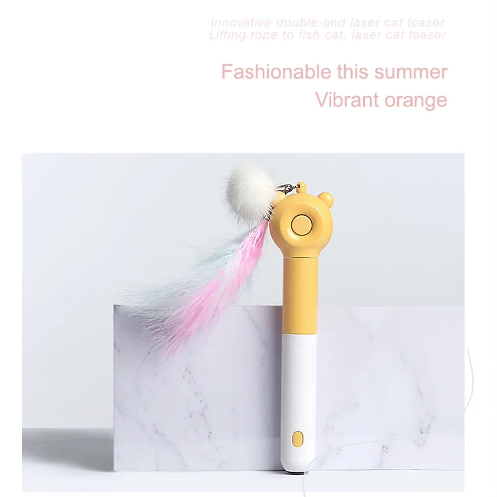 Laser cat funny telescopic double head funny cat stick