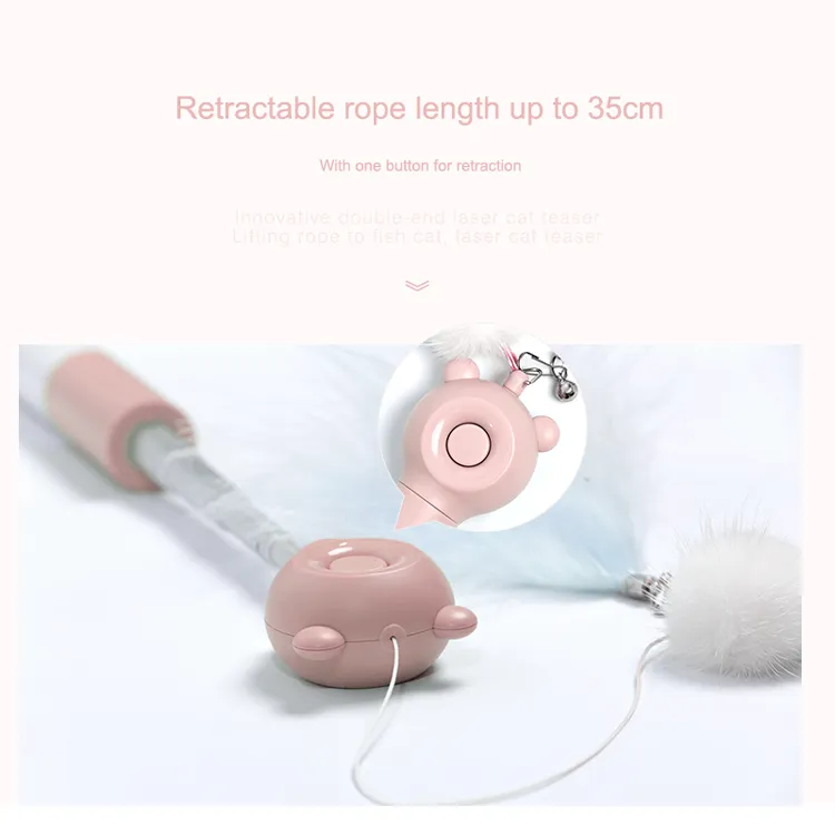 Laser cat funny telescopic double head funny cat stick