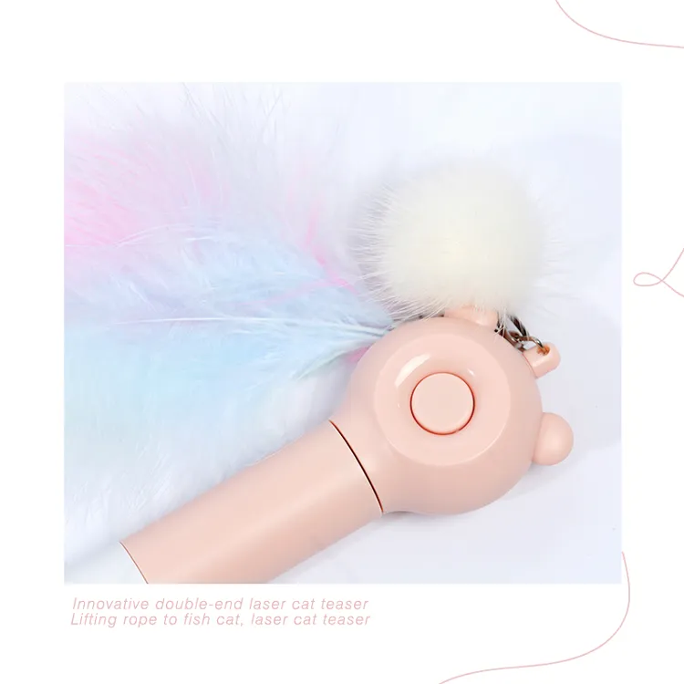 Laser cat funny telescopic double head funny cat stick