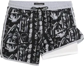 maamgic Mens Short 80s 90s Vintage 5.5" Swim Trunks Swimsuits Board Shorts Compression Liner Quick Dry 2 in 1 Beach Swimwear