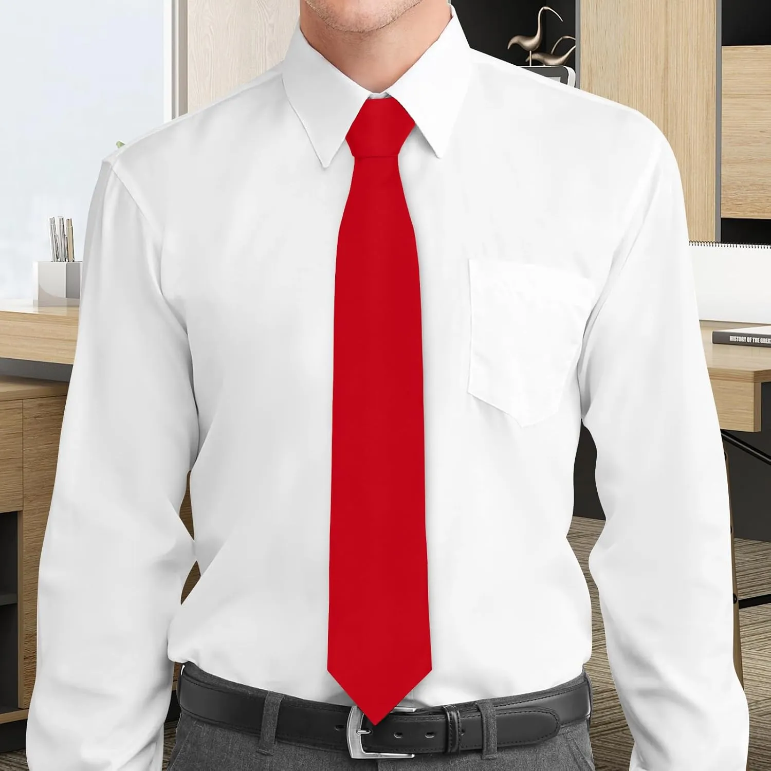 Men's Ties Solid Pure Color 3.15" (8CM) Necktie Black Ties For Men