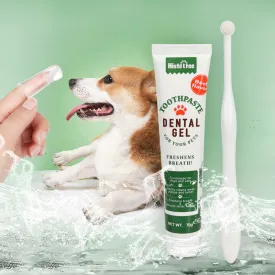 Oral Hygiene Kit For Cats And Dogs 3 Piece Set With Dual Ended Toothbrush