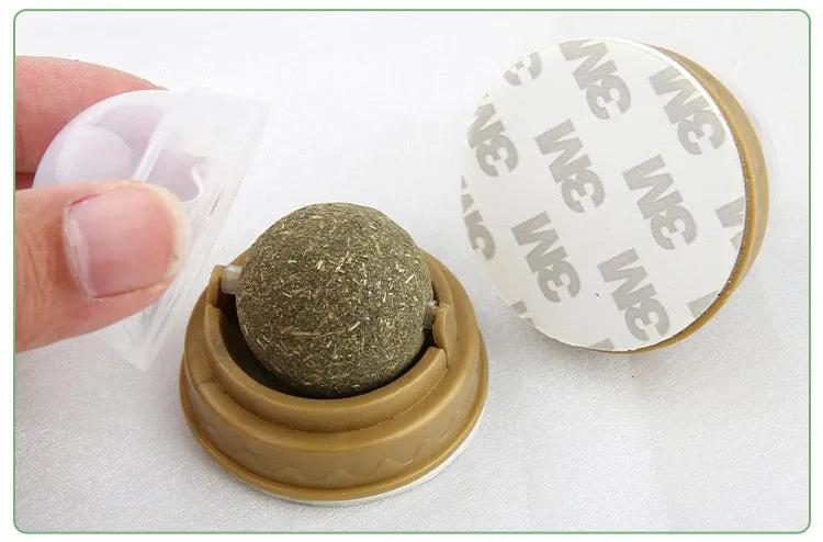 Pat and Pet Emporium | Pet Chew Toys | Catnip Ball | Wall Stick-on