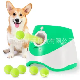 Pet dog automatic ball three-speed pitch red light work walking dog interactive toy ball thrower with charging indicator light