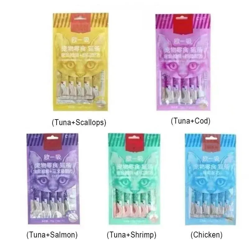 Pet Snacks Cat Strips Pack  70g/bag x 5