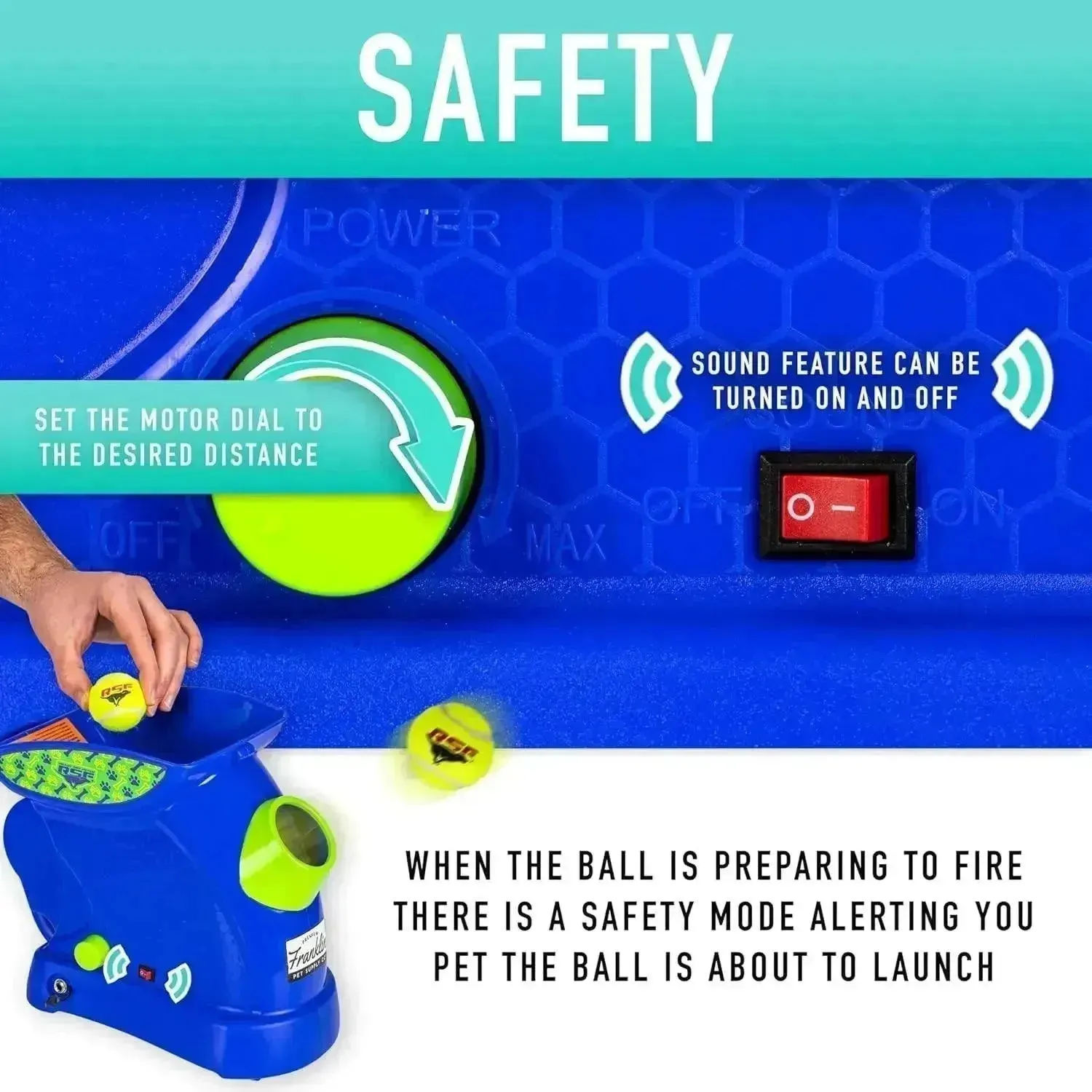 Pet Supply Mini Automatic Tennis Ball Launcher