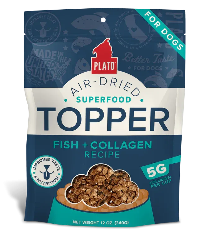 Plato Fish & Collagen Food Topper Dog Treats