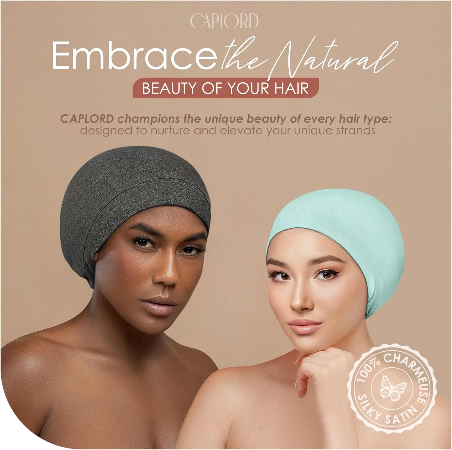 Silk Satin Bonnet Hair Cover Sleep Cap for Sleeping Beanie Hat Adjustable Stay On Headwear Lined Natural Nurse Cap for Women