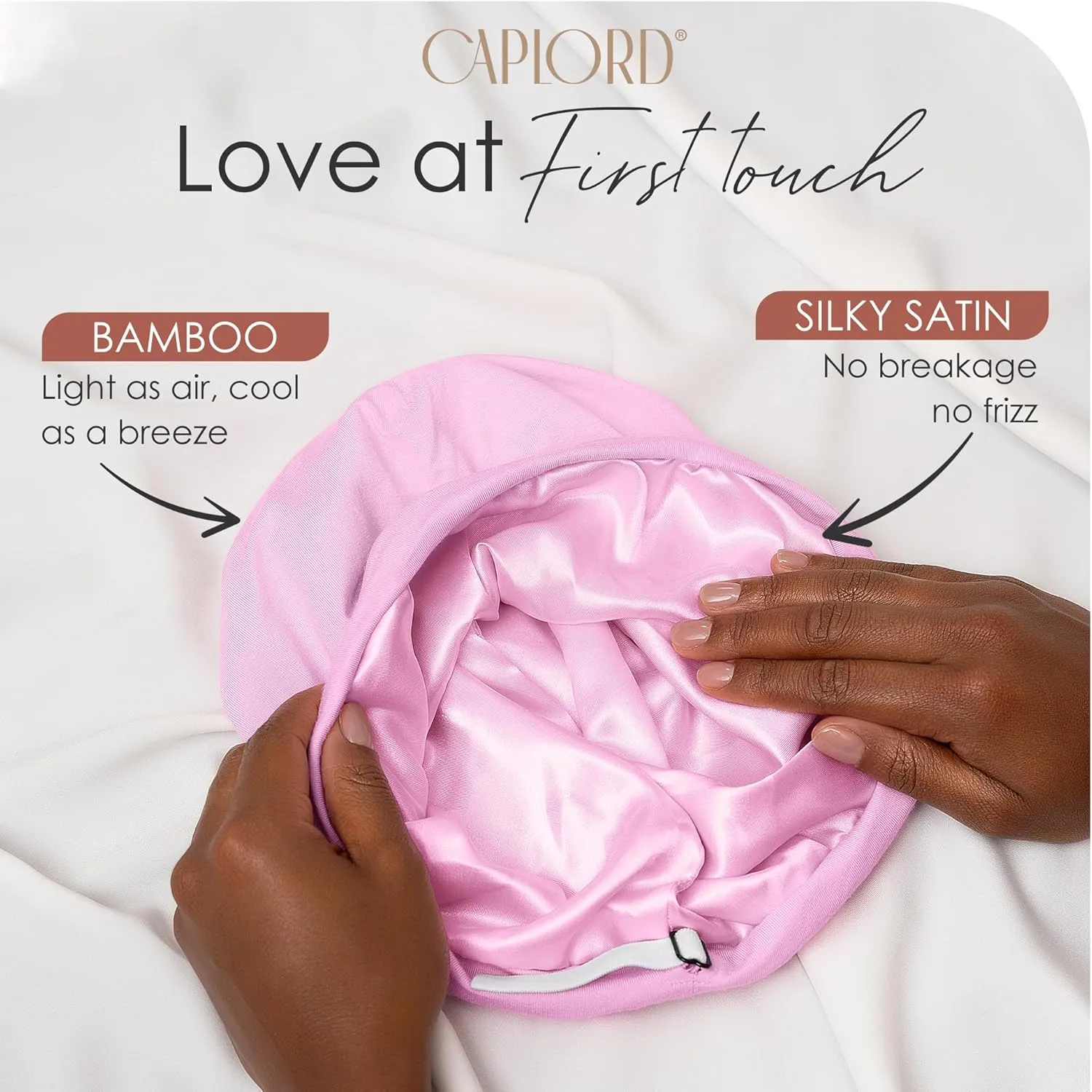Silk Satin Bonnet Hair Cover Sleep Cap for Sleeping Beanie Hat Adjustable Stay On Headwear Lined Natural Nurse Cap for Women