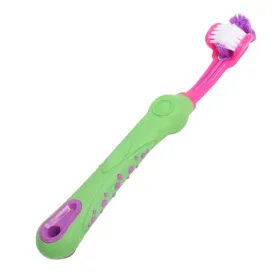 Three-Sided Pet Toothbrush: Multi-Angle Cleaning for Dogs and Cats