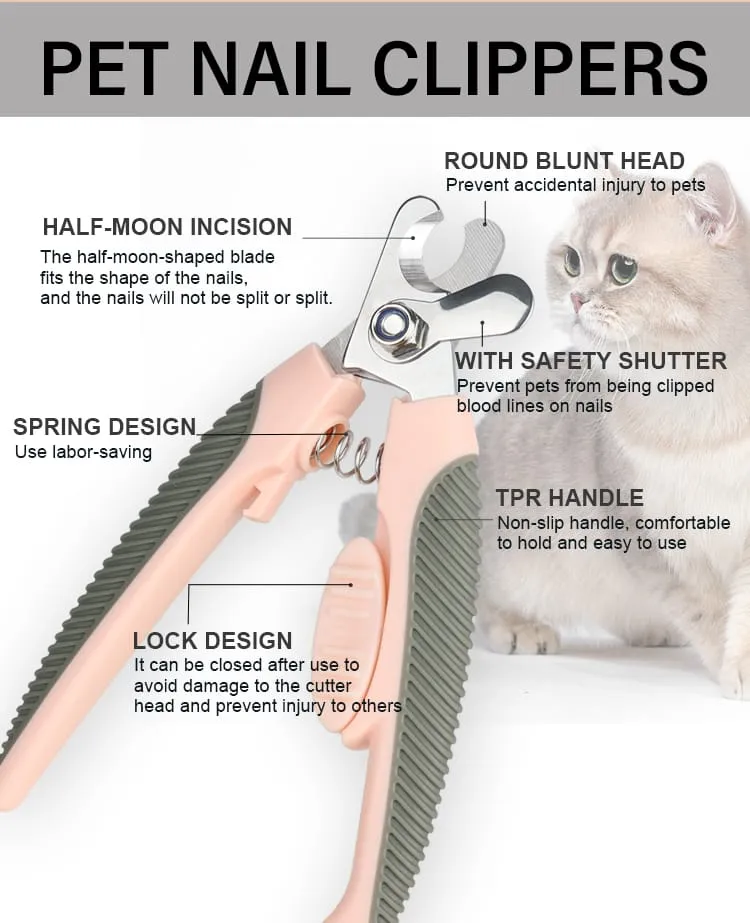 Upscale Pet Nail Clippers Grooming Dog Nail Clippers With Safety Guard