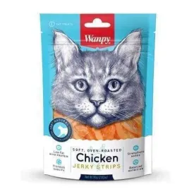 Wanpy Soft & Oven-Roasted Chicken Strips Cat Treats 80g
